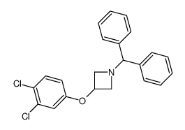 1-二苯甲基-3-(3,4-二氯-苯氧基)氮杂丁烷结构式