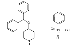 4-benzhydryloxypiperidine toluenesulfonate结构式