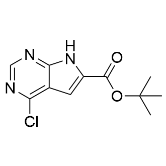 4-氯-7H-吡咯并[2,3-d]嘧啶-6-羧酸叔丁酯结构式