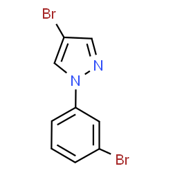 4-溴-1-(3-溴苯基)-1H-吡唑结构式