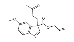 (±)-allyl 5-methoxy-3-(3-oxobutyl)-3H-indole-3-carboxylate结构式