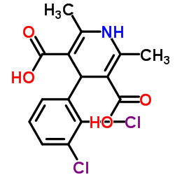 4-(2,3-Dichlorophenyl)-2,6-dimethyl-1,4-dihydropyridine-3,5-dicarboxylic acid structure
