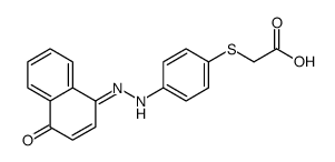 2-[4-[2-(4-oxonaphthalen-1-ylidene)hydrazinyl]phenyl]sulfanylacetic acid Structure