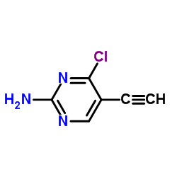 4-氯-5-乙炔基嘧啶-2-胺结构式