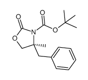 (S)-4-benzyl-3-tert-butoxycarbonyl-4-methyl-2-oxazolidinone结构式
