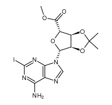 methyl 2',3'-O-isopropylidene-2-iodoadenosine-5'-uronate结构式