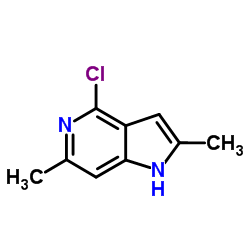 4-氯-2,6-二甲基-1H-吡咯并[3,2-c]吡啶结构式
