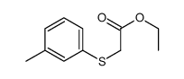 ethyl 2-(3-methylphenyl)sulfanylacetate结构式