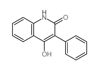 3-苯基-4-羟基喹啉-2(1H)-酮结构式