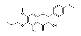 3,5-dihydroxy-7-methoxy-6-(methoxymethoxy)-2-(4-methoxyphenyl)-4H-chromen-4-one结构式