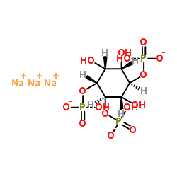 Trisodium (1R,2R,3S,4R,5S,6R)-3,5,6-trihydroxy-1,2,4-cyclohexanet riyl tris[hydrogen (phosphate)] Structure