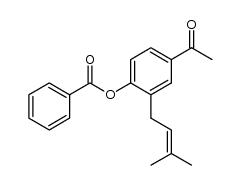 4-acetyl-2-(3-methylbut-2-en-1-yl)phenyl benzoate Structure
