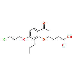 4-[6-Acetyl-3-(3-chloropropoxy)-2-propylphenoxy]butanoic acid结构式