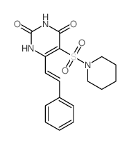2,4(1H,3H)-Pyrimidinedione,6-(2-phenylethenyl)-5-(1-piperidinylsulfonyl)- picture
