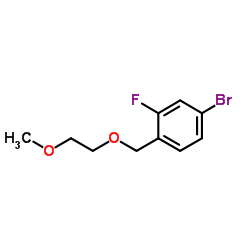 4-溴-2-氟-1-((2-甲氧基乙氧基)甲基)苯结构式