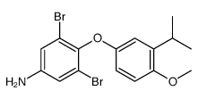 3,5-dibromo-4-(4-methoxy-3-propan-2-ylphenoxy)aniline结构式