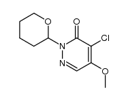 4-chloro-5-methoxy-2-(tetrahydro-2H-pyran-2-yl)-3(2H)-pyridazinone结构式