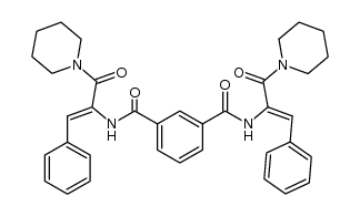 N1,N3-bis(3-oxo-1-phenyl-3-(piperidin-1-yl)prop-1-en-2-yl)isophthalamide Structure
