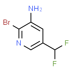 2-溴-5-(二氟甲基)吡啶-3-胺结构式