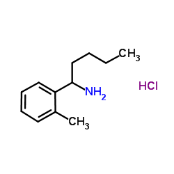 1-(2-Methylphenyl)-1-pentanamine hydrochloride (1:1) Structure