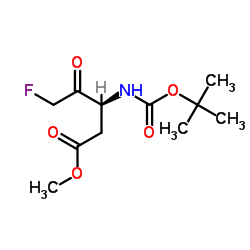 (3S)-3-[[叔丁氧羰基]氨基]-5-氟-4-氧代-戊酸甲酯结构式
