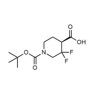 (4S)-1-叔丁氧基羰基-3,3-二氟-哌啶-4-羧酸结构式