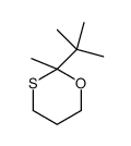 2-tert-butyl-2-methyl-1,3-oxathiane结构式