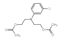 3-氯-N,N-二乙酰氧乙基苯胺结构式