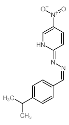 Benzaldehyde,4-(1-methylethyl)-, 2-(5-nitro-2-pyridinyl)hydrazone Structure
