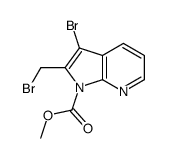 Methyl 3-bromo-2-(bromomethyl)-1H-pyrrolo[2,3-b]pyridine-1-carbox ylate Structure