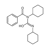 N-cyclohexyl-N-(cyclohexylcarbamoyl)benzamide结构式