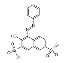 3-hydroxy-4-phenylazo-naphthalene-2,7-disulfonic acid结构式