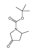 2-甲基-4-氧代-1-吡咯烷羧酸叔丁酯结构式