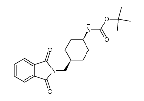 tert-butyl ((1s,4s)-4-((1,3-dioxoisoindolin-2-yl)methyl)cyclohexyl)carbamate结构式