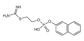 2-((hydroxy(naphthalen-2-yloxy)phosphoryl)oxy)ethyl carbamimidothioate结构式