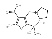 5-叔丁基-2-甲基-4-吡咯烷-1-甲基呋喃-3-羧酸结构式
