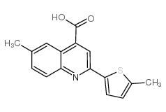 6-甲基-2-(5-甲基噻吩-2-基)喹啉-4-羧酸结构式