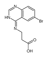 3-(6-溴喹唑啉-4-氨基)-丙酸结构式