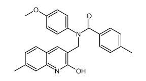 N-(4-methoxyphenyl)-4-methyl-N-[(7-methyl-2-oxo-1H-quinolin-3-yl)methyl]benzamide Structure