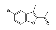1-(5-溴-3-甲基-2-苯并呋喃)-乙酮结构式