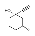 Cyclohexanol, 1-ethynyl-3-methyl-, (1S,3R)- (9CI) Structure