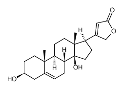 3β,14-Dihydroxycarda-5,20(22)-dienolide结构式
