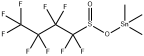Trimethyl[[(nonafluorobutyl)sulfinyl]oxy]stannane Structure