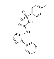 1-(5-methyl-2-phenyl-2H-pyrazol-3-yl)-3-(toluene-4-sulfonyl)-urea Structure