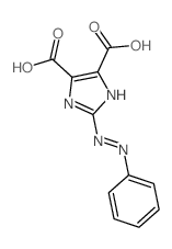 1H-Imidazole-4,5-dicarboxylicacid, 2-(2-phenyldiazenyl)- Structure