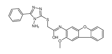 Acetamide, 2-[(4-amino-5-phenyl-4H-1,2,4-triazol-3-yl)thio]-N-(2-methoxy-3-dibenzofuranyl)- (9CI)结构式