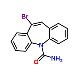 10-Bromo-5H-dibenzo[b,f]azepine-5-carboxamide structure