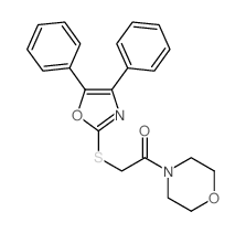 2-[(4,5-diphenyl-1,3-oxazol-2-yl)sulfanyl]-1-morpholin-4-yl-ethanone Structure