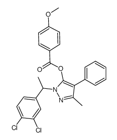 5-(4-Methoxybenzoyloxy)-3-methyl-4-phenyl-1-(α-methyl-3,4-dichlorobenzyl)-pyrazole Structure