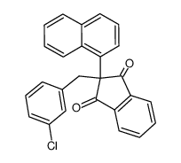 2-(1-Naphthyl)-2-(m-chlor-benzyl)-1,3-indandion结构式